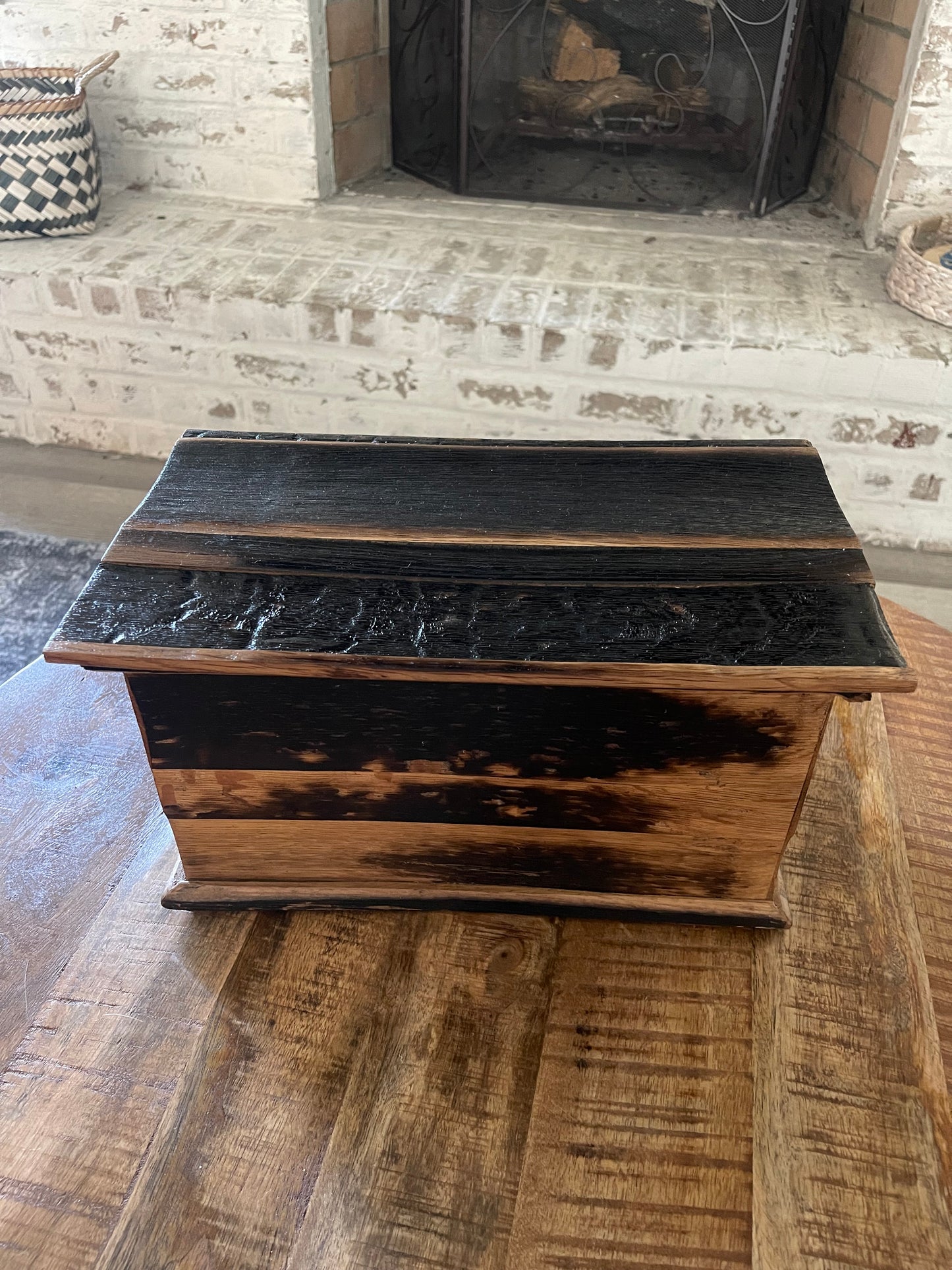 Hand Built Whiskey Barrel Urn