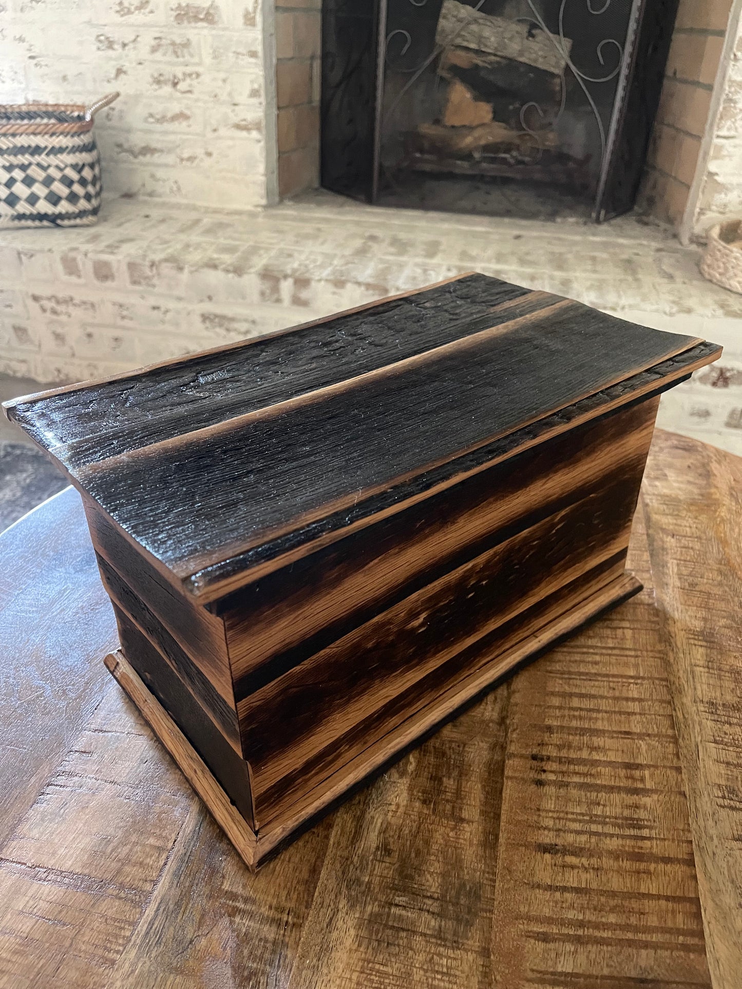 Hand Built Whiskey Barrel Urn