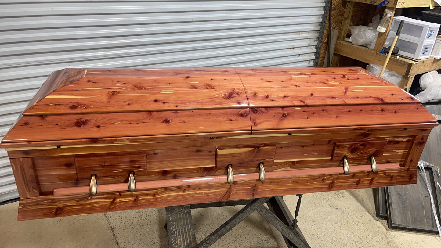 Amish Built Eastern Red Cedar Casket