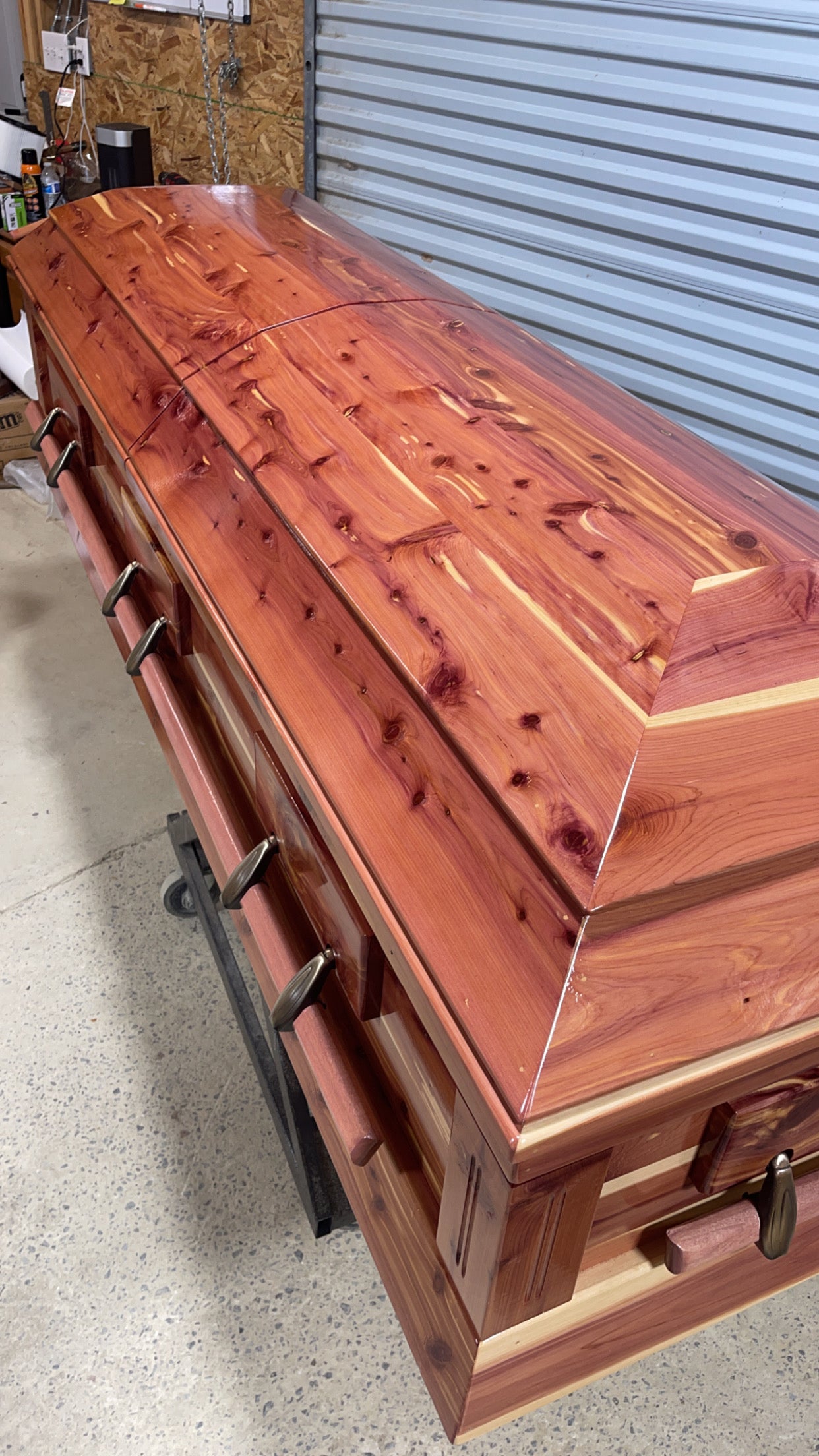 Amish Built Eastern Red Cedar Casket