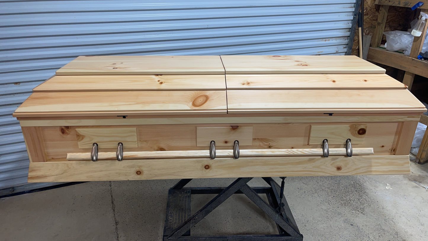 Amish Plain Pine Box Casket