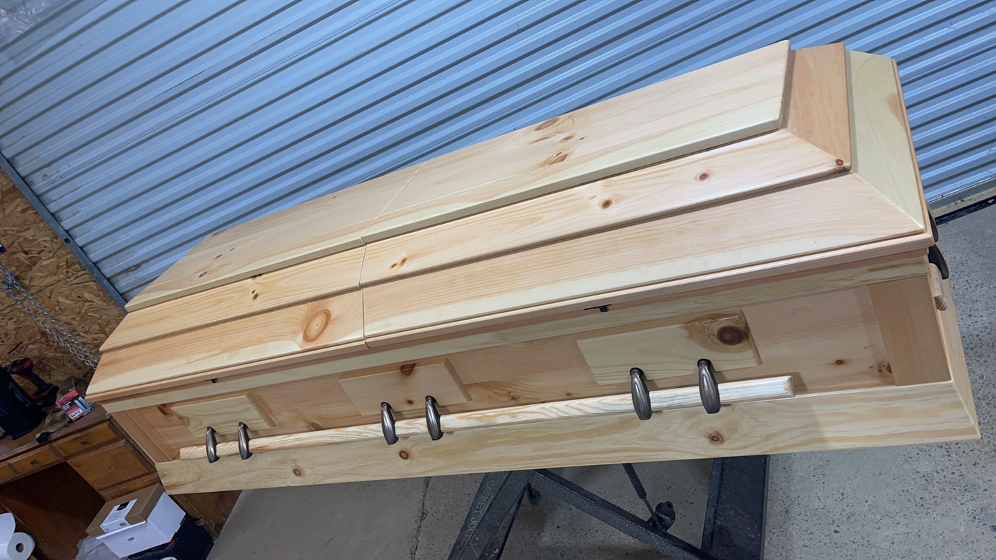 Amish Plain Pine Box Casket