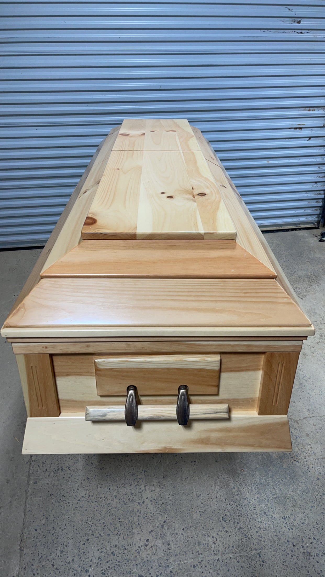 Amish Plain Pine Box Casket
