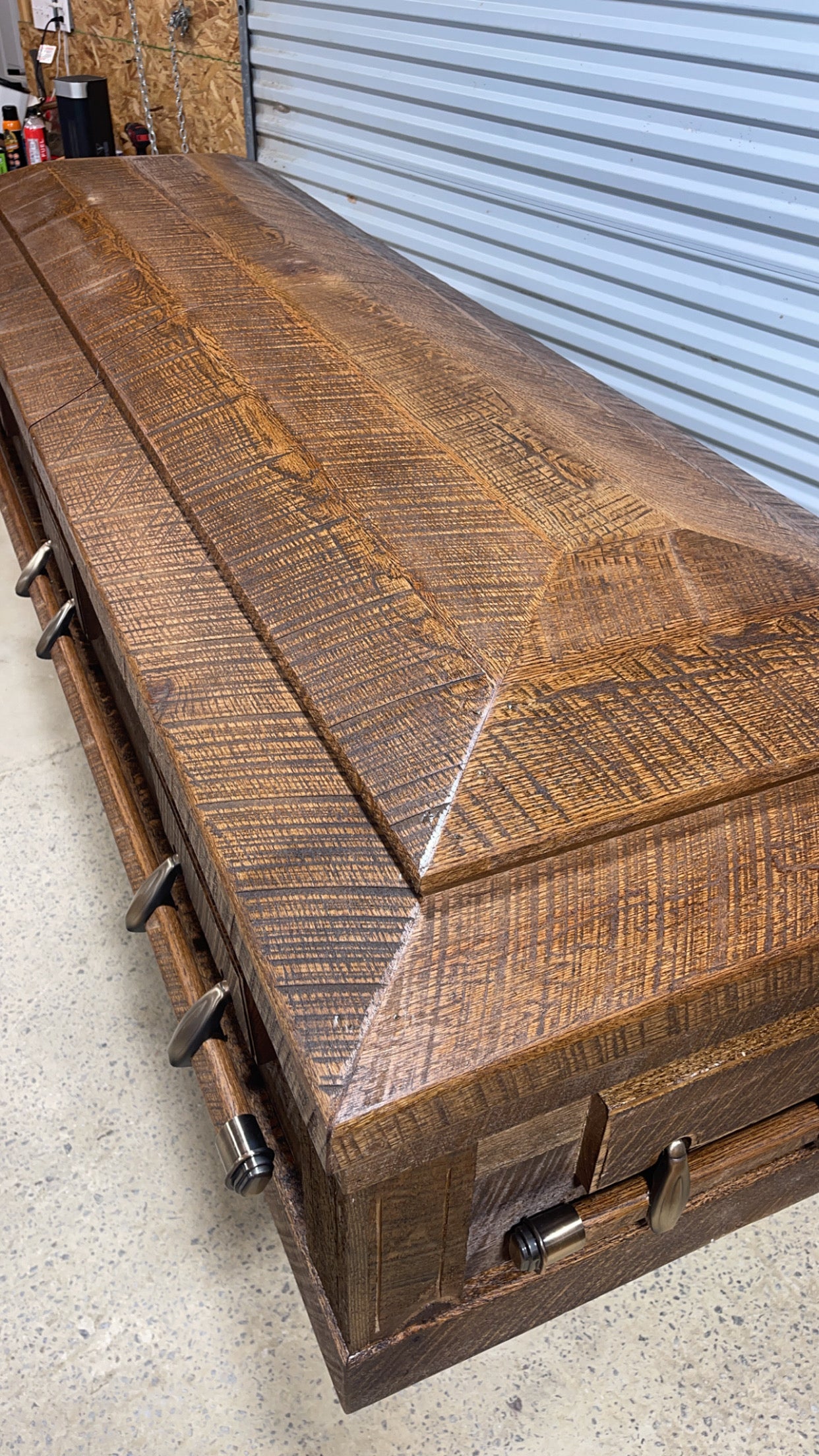 Amish Solid Rustic Barnwood Casket